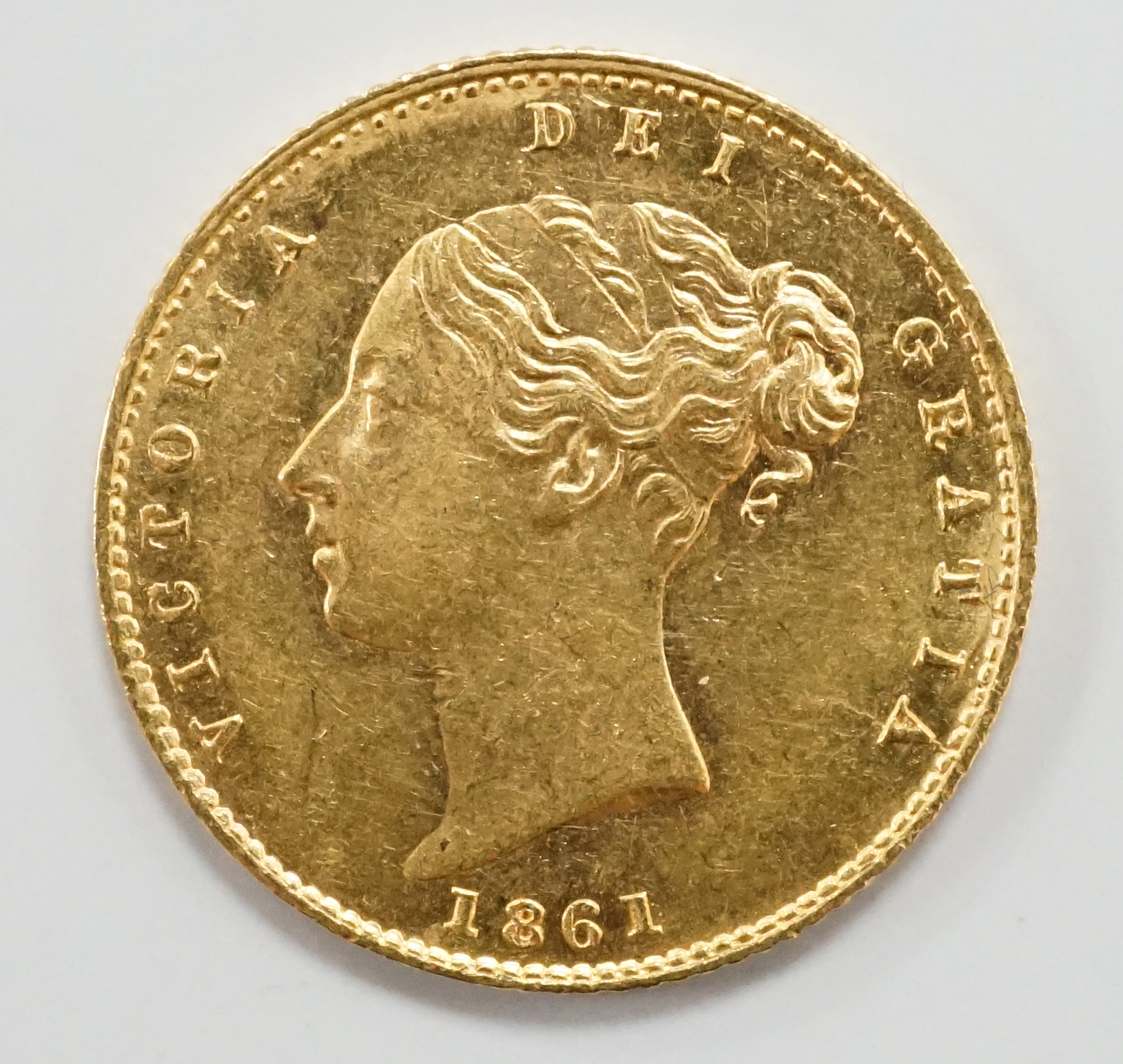 A Victoria gold half sovereign 1861, NEF